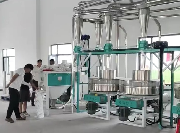 河北黃驊四加二石磨面粉機(jī)生產(chǎn)線(xiàn)